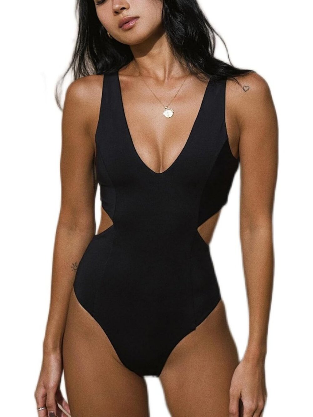 V Neck Cutout One Piece Swimsuit for Women | Tummy Control Monokini, Stylish